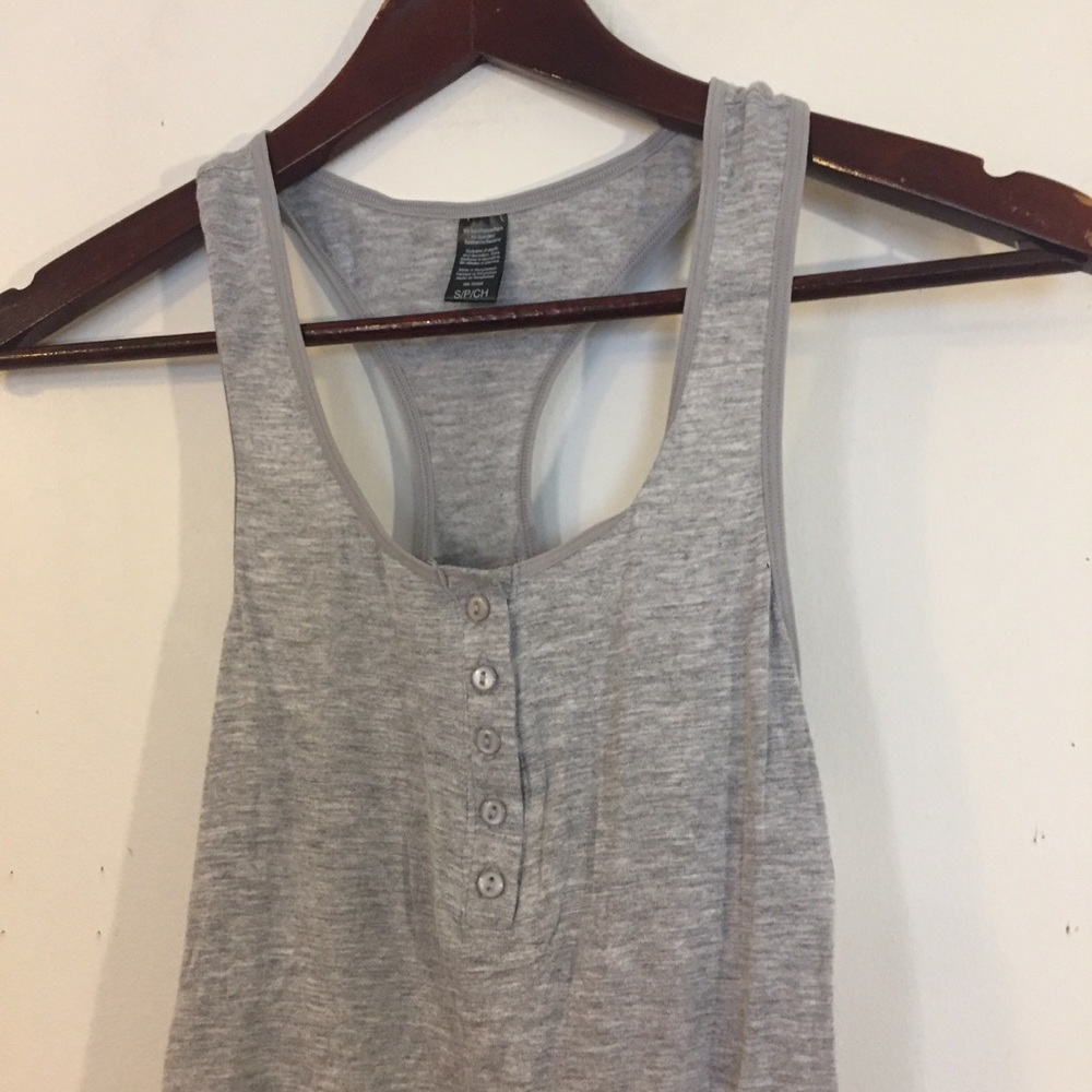 Rene Rofe Grey Racerback Bodysuit - Picture 7 of 7